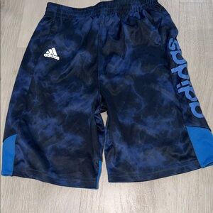 Kids Adidas Navy and Black Patterned Shorts